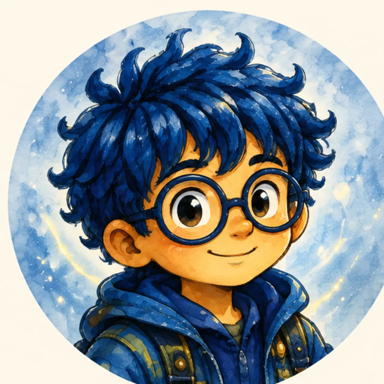 C, the blue-haired Check It hero with glasses